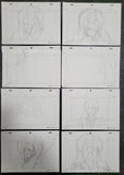 "Actually, I Am…"  8 genga sketch set!  Asahi Kuromine and Youko Shiragami - Super Rare