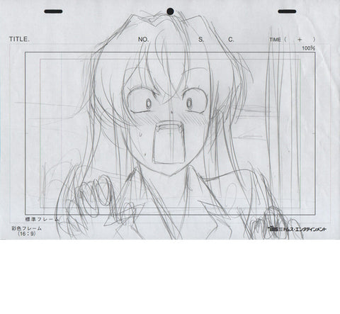 "Actually, I Am…"  8 genga sketch set!  Asahi Kuromine and Youko Shiragami - Super Rare