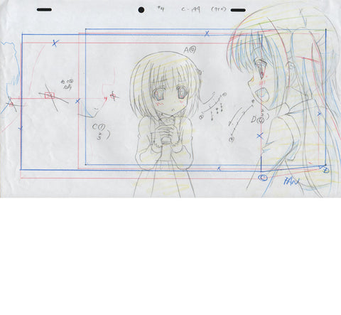 Ro-Kyu-Bu! single genga sketch of Tomoka and Maho! Oversized!