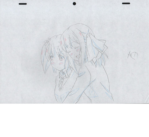 "Sakura Trick" - Haruka & Yuu - 21 genga/douga sketch set