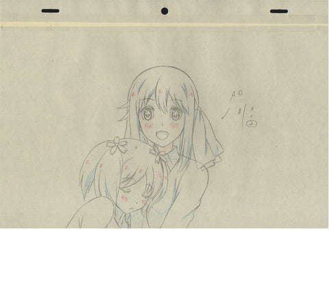 "Sakura Trick" - Haruka & Yuu - 23 genga/douga sketch set